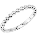 Sterling Silver Stackable Beaded Ring