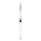 10K White Gold 1 mm Flat Band Size 11