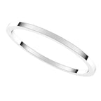 10K White Gold 1 mm Flat Band Size 11