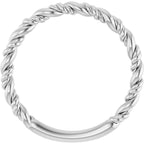 Platinum Stackable Rope Ring