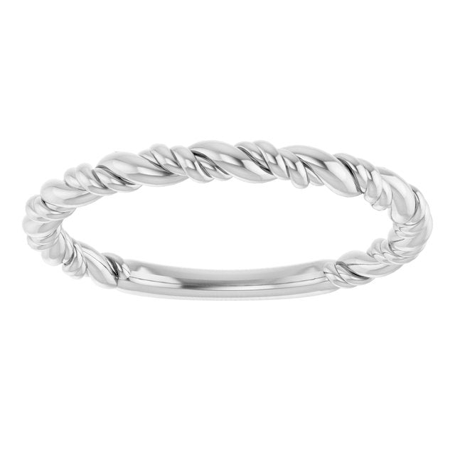 Sterling Silver Stackable Rope Ring