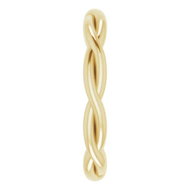 14K Yellow Gold 2.2 mm Woven-Design Band Size 4