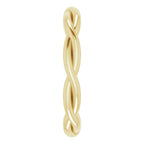 14K Yellow Gold 2.2 mm Woven-Design Band Size 4