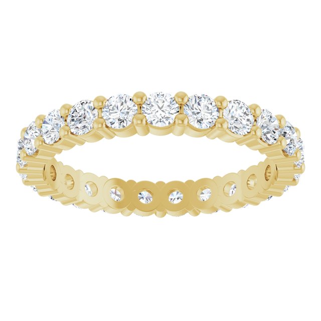 14K Yellow Gold 1 3/8 CTW Natural Diamond Eternity Band Size 7