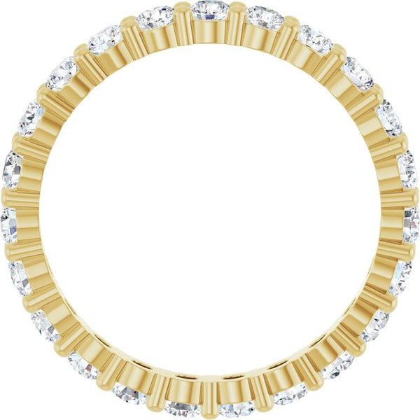 14K Yellow Gold 1 3/8 CTW Natural Diamond Eternity Band Size 7
