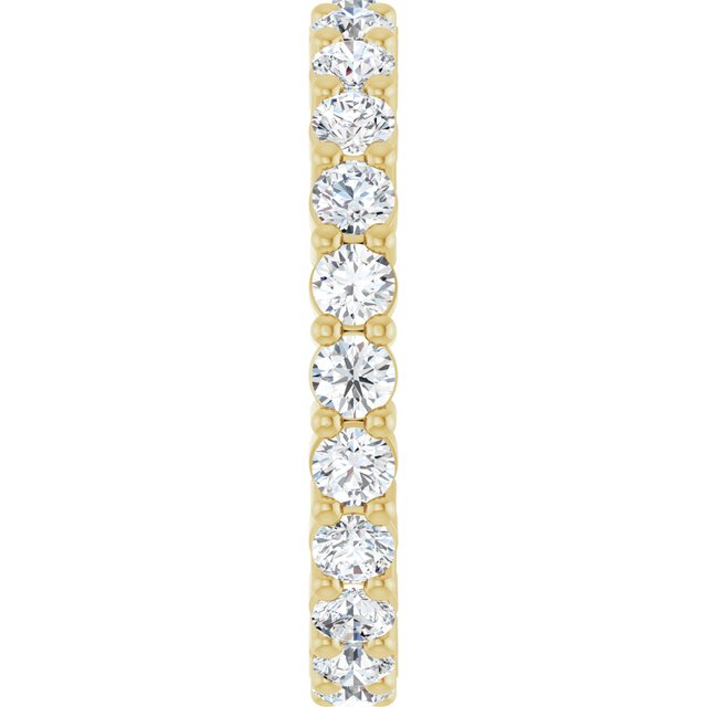14K Yellow Gold 1 3/8 CTW Natural Diamond Eternity Band Size 7