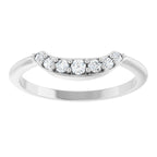 Platinum 1/6 CTW Natural Diamond Contour Band