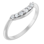 Platinum 1/6 CTW Natural Diamond Contour Band