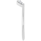 Platinum 1/6 CTW Natural Diamond Contour Band