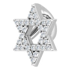 14K White Gold 1/10 CTW Natural Diamond Star of David Pendant