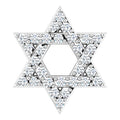 14K White Gold 1/10 CTW Natural Diamond Star of David Pendant
