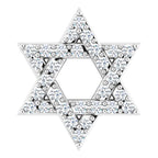 14K White Gold 1/10 CTW Natural Diamond Star of David Pendant
