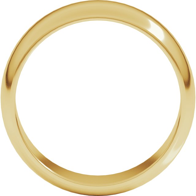 14K Yellow Gold 7 mm Half Round Band Size 12