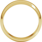 14K Yellow Gold 7 mm Half Round Band Size 12