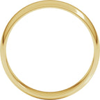 14K Yellow Gold 5 mm Lightweight Half Round Band Size 7