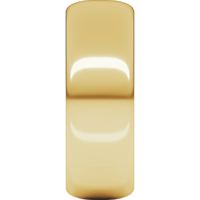 14K Yellow Gold 7 mm Half Round Band Size 12