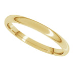 10K Yellow Gold 2 mm Lightweight Comfort-Fit Half Round Band Size 8