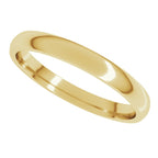 10K Yellow Gold 2.5 mm Lightweight Comfort-Fit Half Round Band Size 8