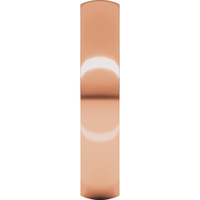 10K Rose Gold 4 mm Lightweight Comfort-Fit Half Round Band Size 10.5