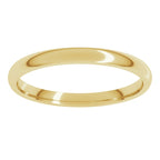 10K Yellow Gold 2 mm Lightweight Comfort-Fit Half Round Band Size 8