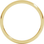10K Yellow Gold 2.5 mm Lightweight Comfort-Fit Half Round Band Size 8