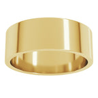 14K Yellow Gold 7 mm Flat Band Size 8.5
