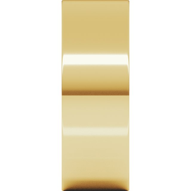 14K Yellow Gold 7 mm Flat Band Size 8.5