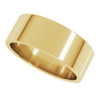 14K Yellow Gold 7 mm Flat Band Size 8.5