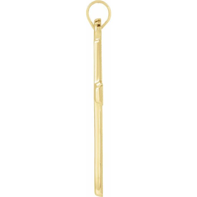 14K Yellow Gold Cross Pendant 