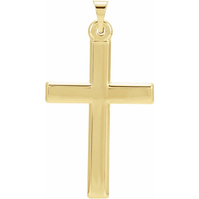 14K Yellow Gold Cross Pendant 