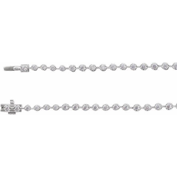 14K White Gold 6 3/4 CTW Lab-Grown Diamond Line 16" Necklace
