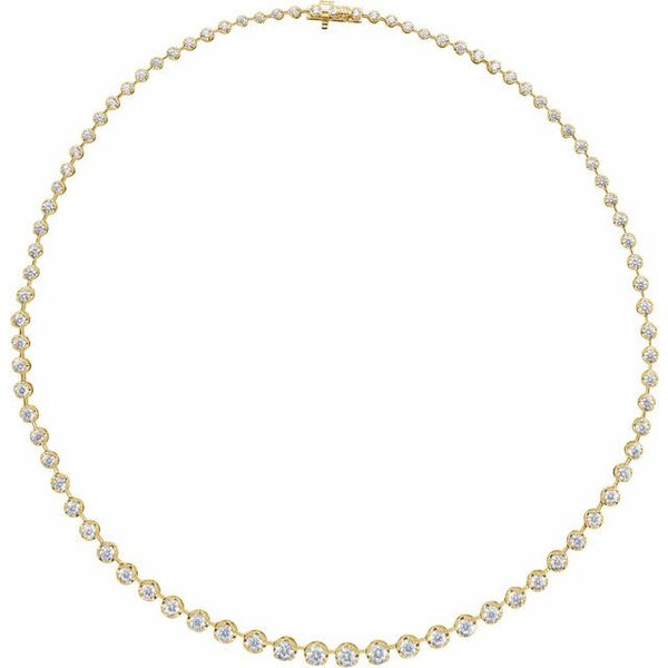 14K Yellow Gold 6 3/4 CTW Lab-Grown Diamond Line 16" Necklace