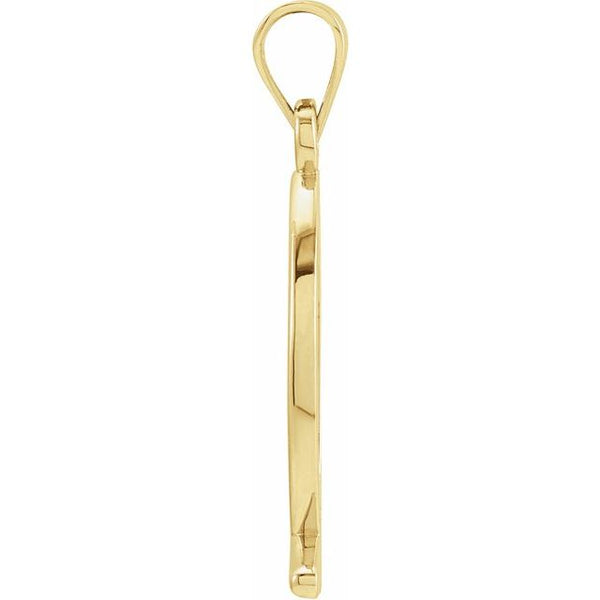 10K Yellow Gold 21x7.5 mm Ichthus (Fish) Pendant 