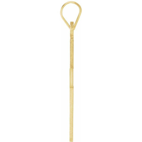 14K Yellow Gold Engravable Cross Pendant