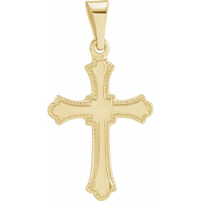 14K Yellow Gold Cross Pendant