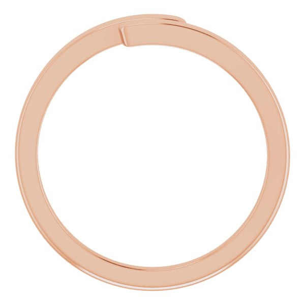 14K Rose Gold Engravable Bypass Ring