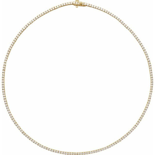 14K Yellow Gold 5 7/8 CTW Natural Diamond Line 16" Necklace