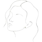14K Yellow Gold Natural White Sapphire & .03 CTW Natural Diamond Earrings